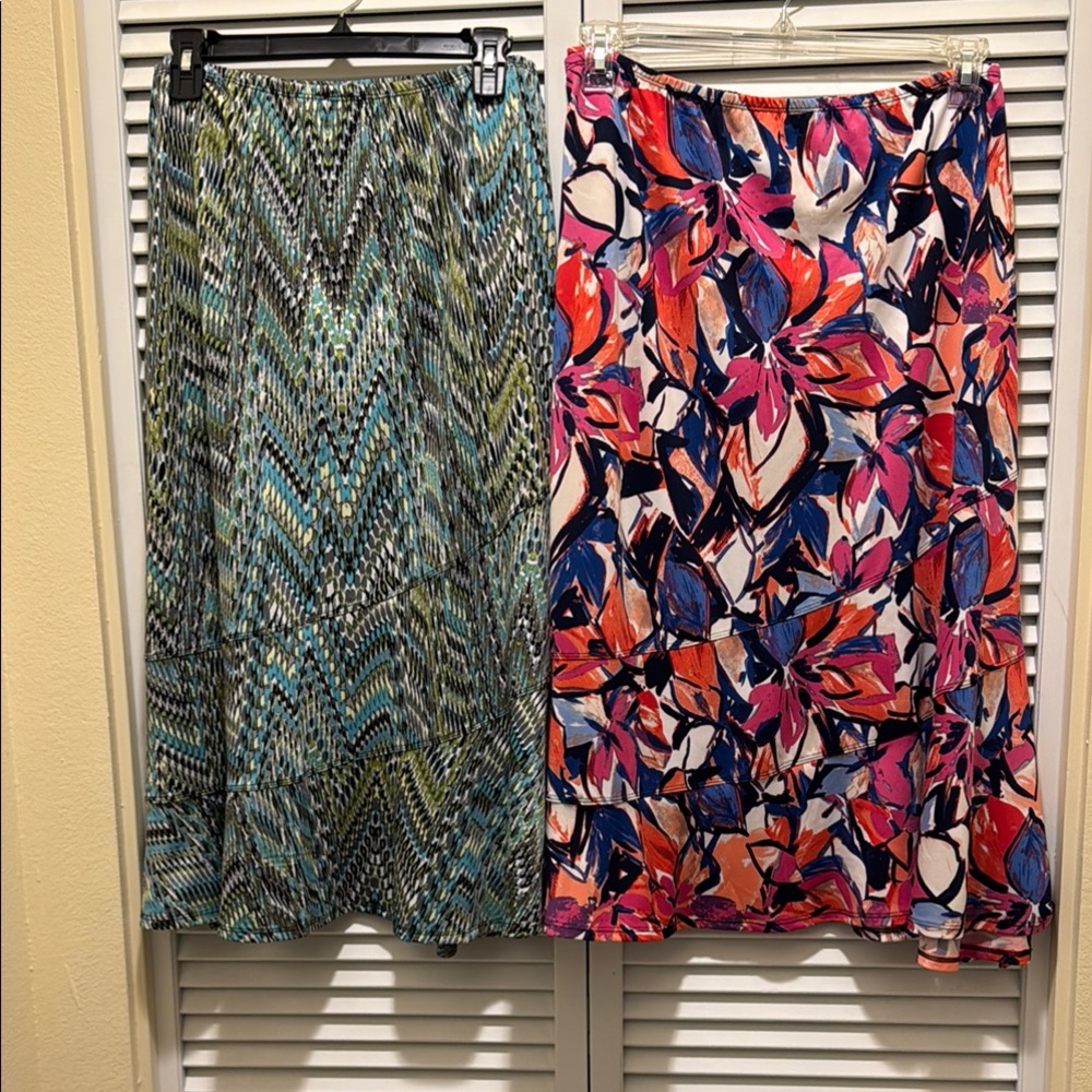 NWT Kim Rogers Colorful Women's Skirt Set 3X